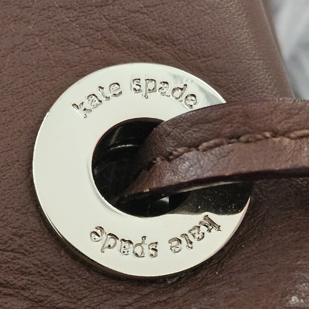 ☆ SOLD ☆ Kate Spade NY Berkshire Road Stevie Stratford Satchel Brown Leather - Picture 7 of 16